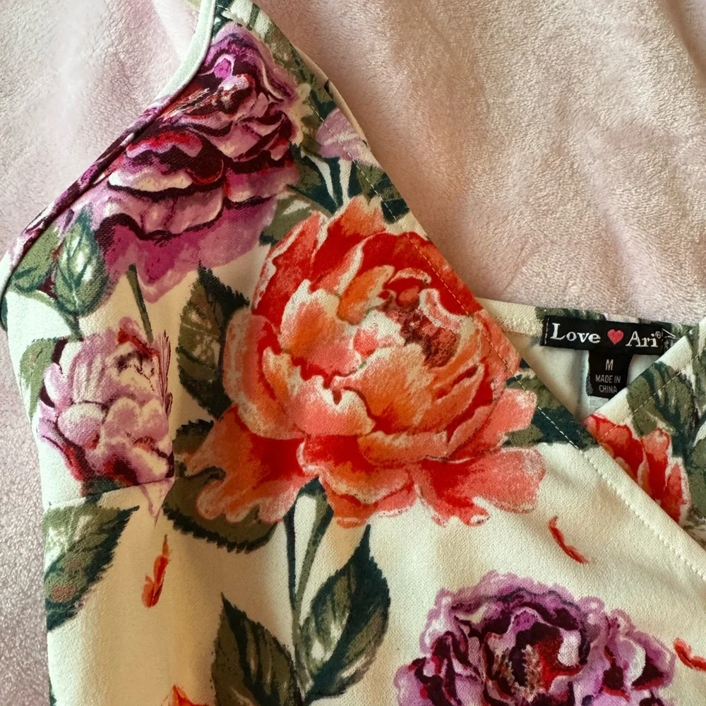 Floral Asymmetrical Sundress - Picture 3 of 4